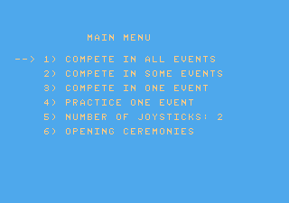Winter Games screenshot 5 for Atari 7800
